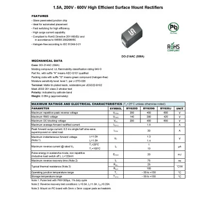 BYG20G of Electronic Component Wholesale