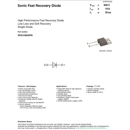 DHG10I600PA of Electronic Component PDF
