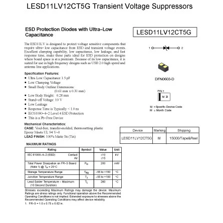 LESD11LV12CT5G of Electronic Parts PDF