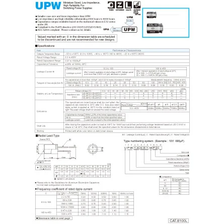 UPW2A102MHD of Active Components and Passive Components