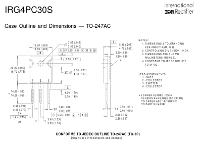 Details Of IRG4PC30S