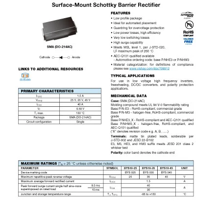 BYS10-35-E3/TR of Electronic Parts List