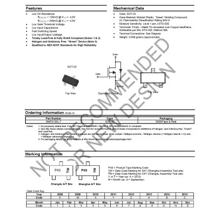 DMP3120L-7 of Commonly Used Electronic Components