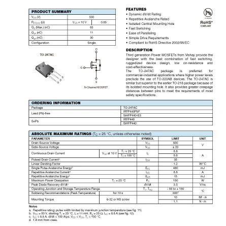 IRFP440 of List the Components of an Electric Circuit