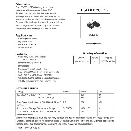 LESD8D12CT5G of Basic Electronic Components Used in Circuits