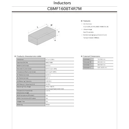 LQCBMF1608T4R7M of Electronic Component Wholesale