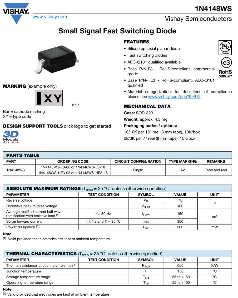 Details Of 1N4148WS-V-GS08