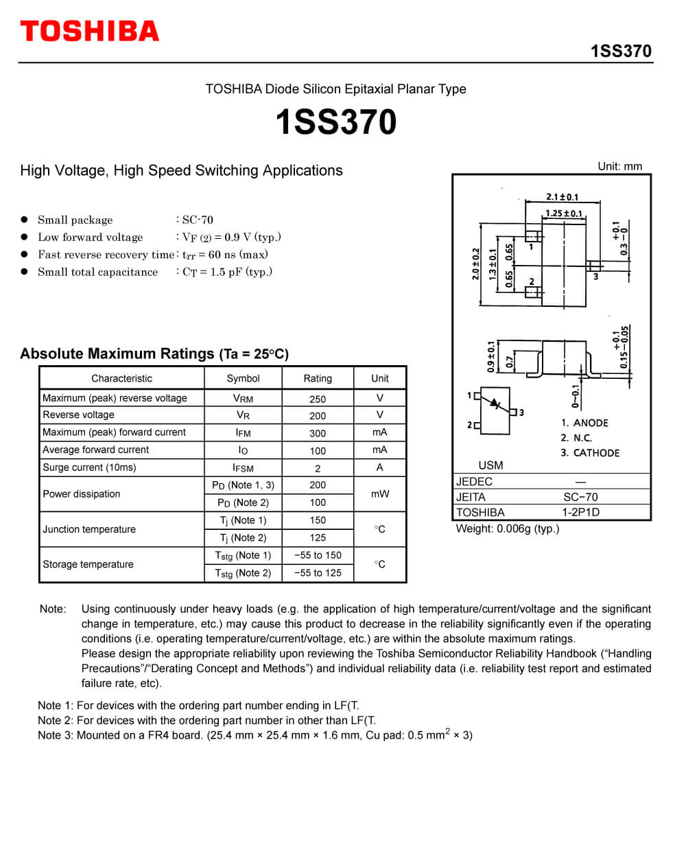 Details Of 1SS370