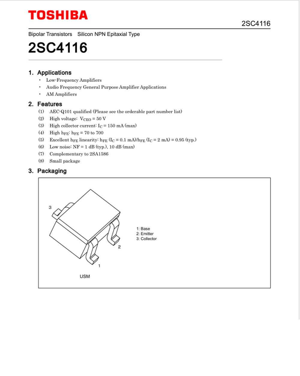 Details Of 2SC4116-Y