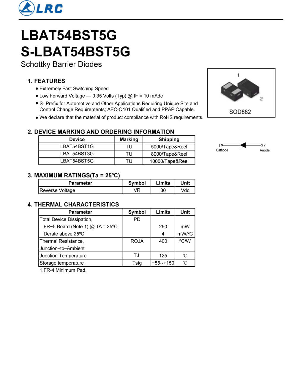 Details Of LBAT54BST5G