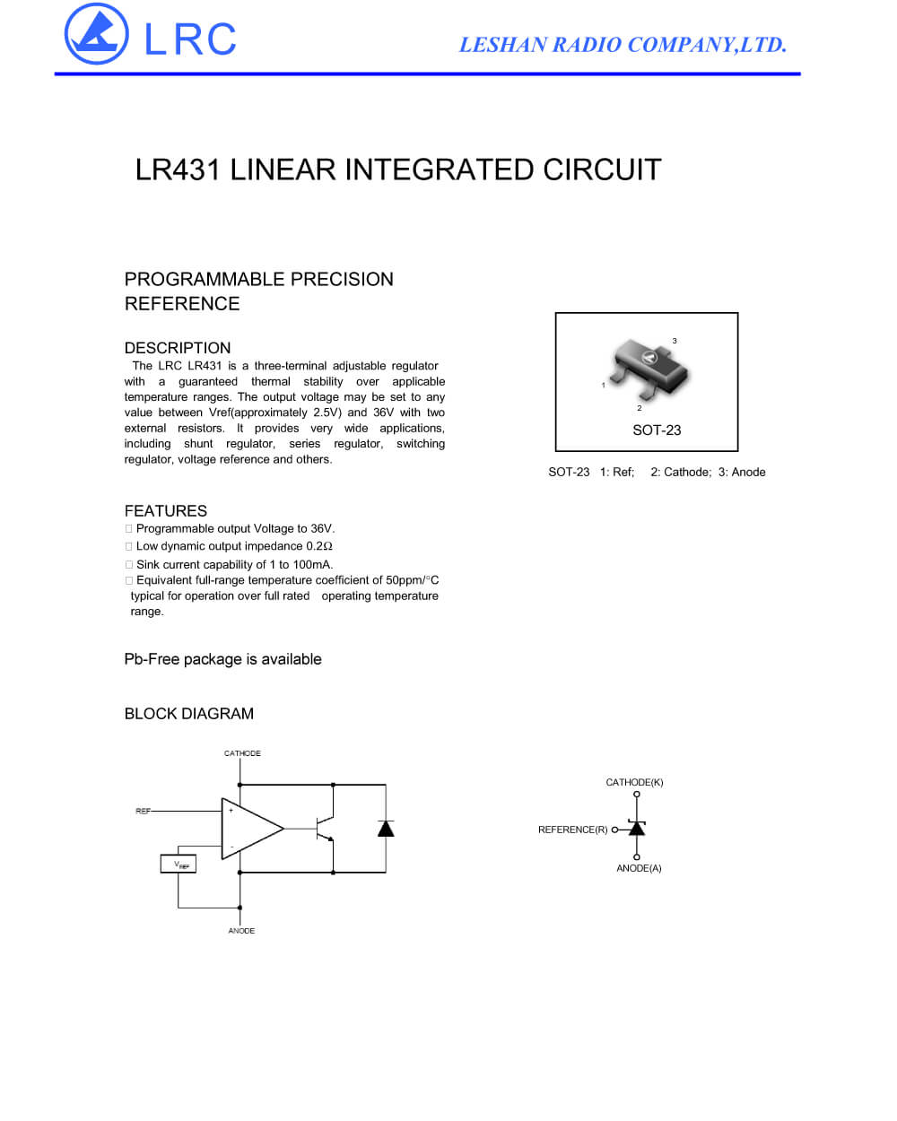 Details Of LTL431APTLT1G