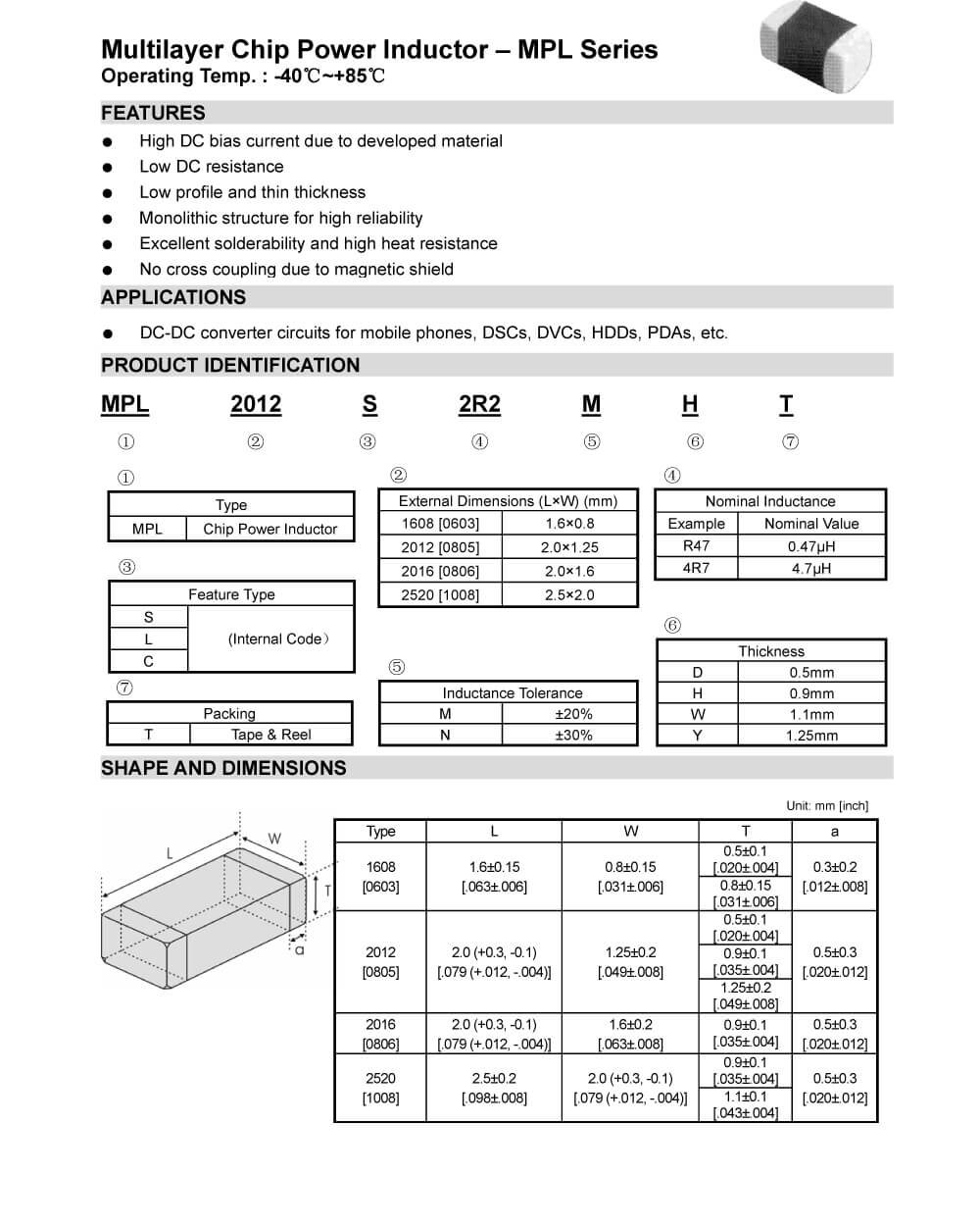 Details Of MPL2012S2R2MHT