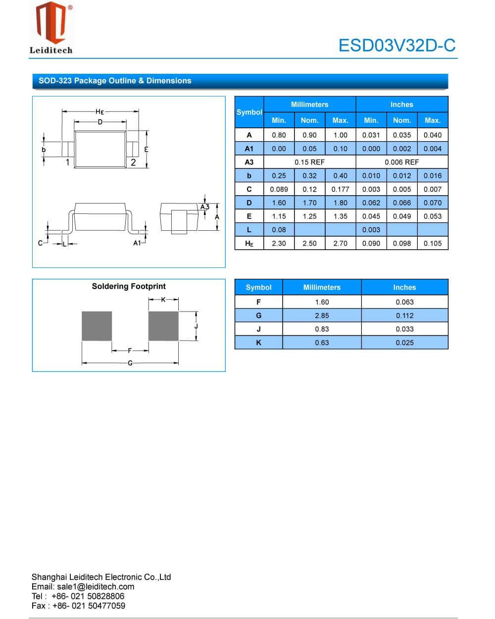 Zkhk ESD03V32D-C