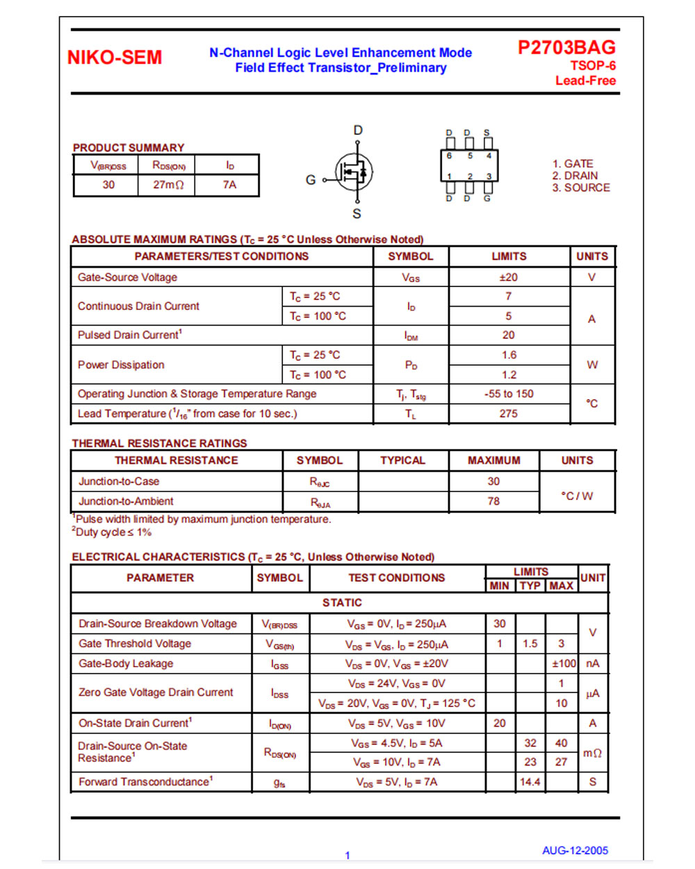 Low Gate Voltage Mosfet